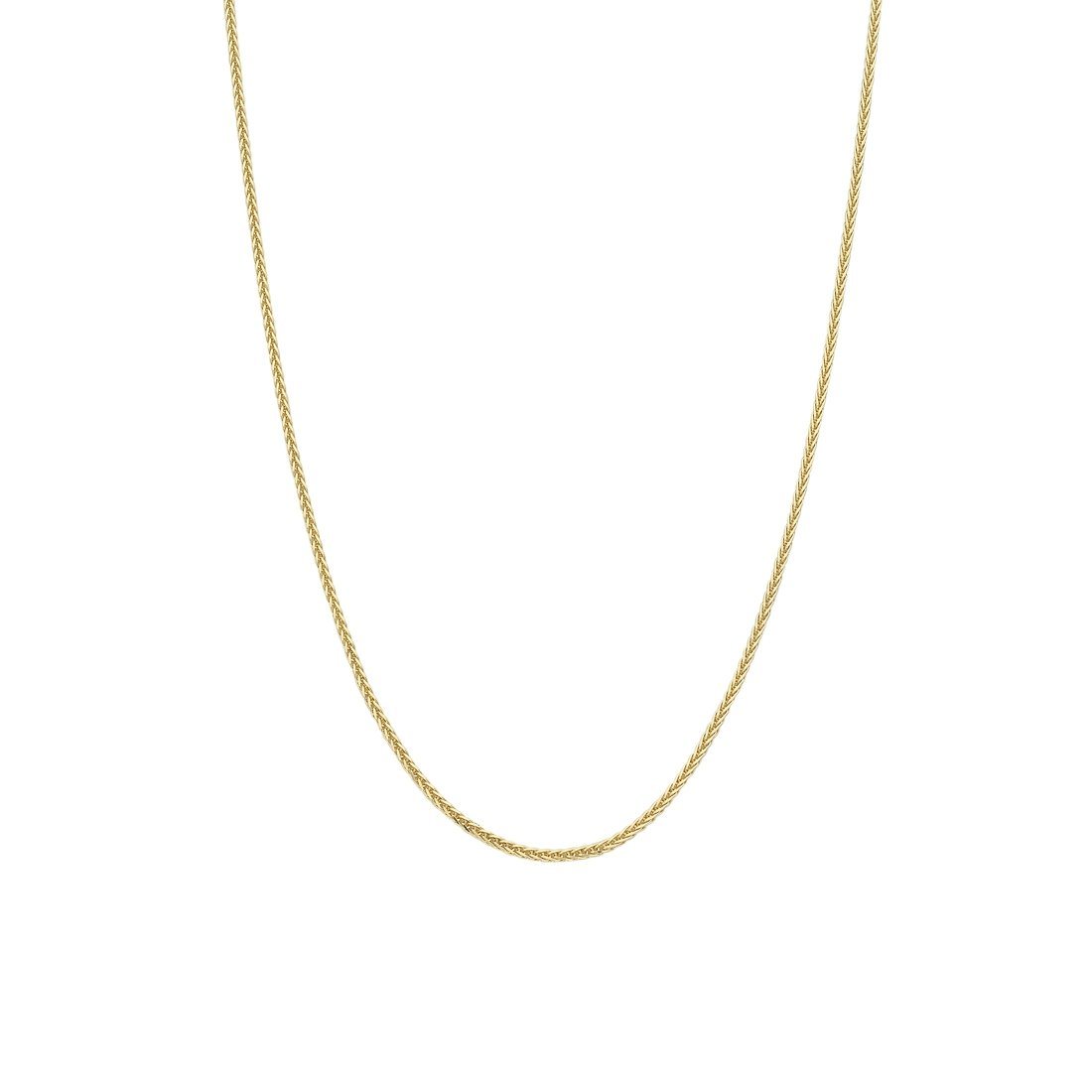 9ct Yellow Gold Diamond Cut Wheat Necklace 45mm Necklaces Bevilles 