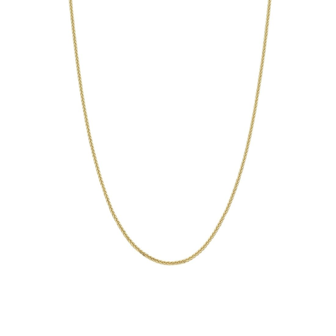 9ct Yellow Gold Diamond Cut Wheat Necklace 50cm Necklaces Bevilles 