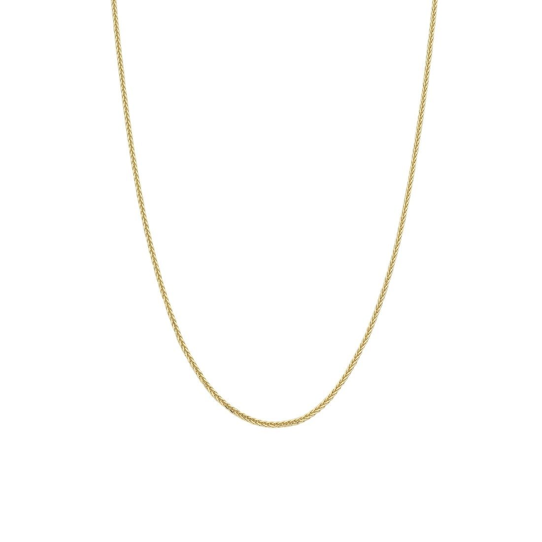 9ct Yellow Gold Diamond Cut Wheat Necklace 55cm Necklaces Bevilles 