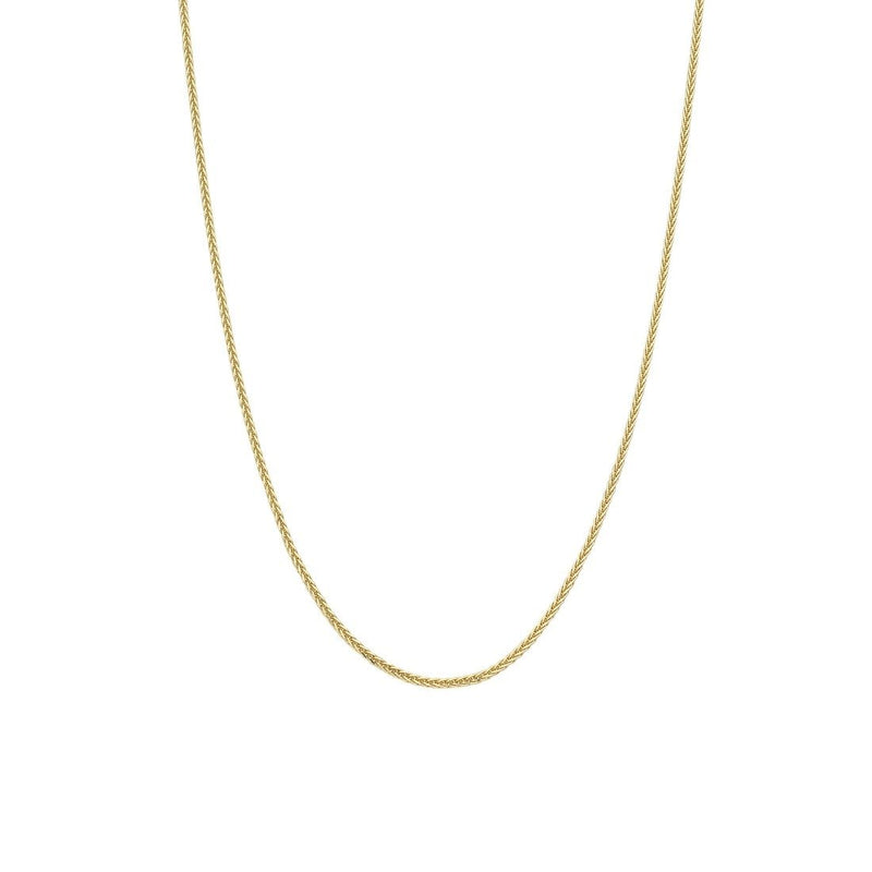 9ct Yellow Gold Diamond Cut Wheat Necklace 55cm Necklaces Bevilles 
