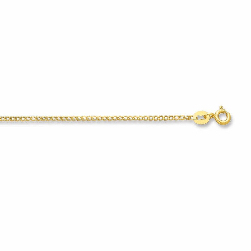 9ct Yellow Gold 55cm Long Curb Necklace Necklaces Bevilles 