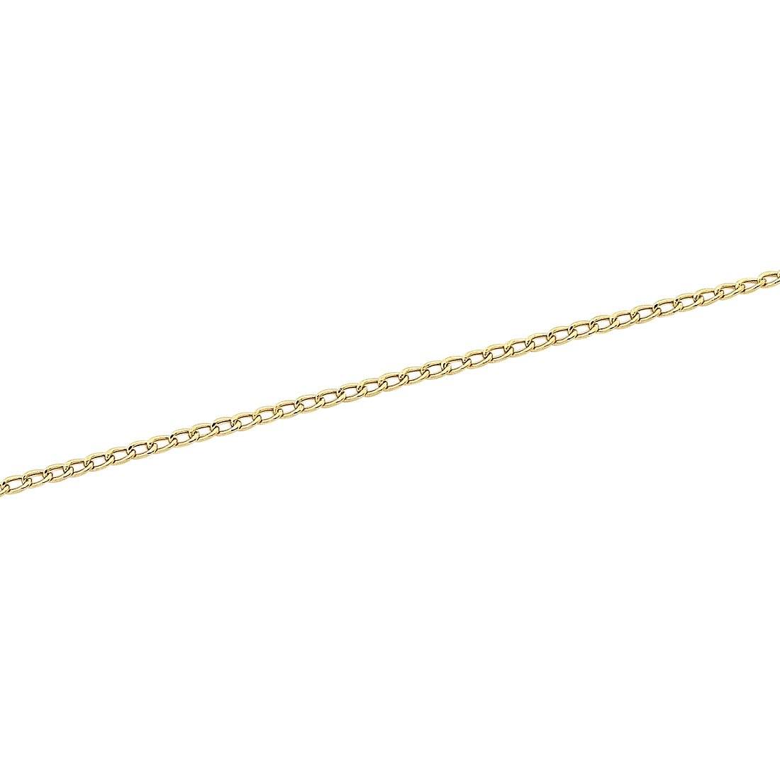 9ct Yellow Gold 50cm Diamond Cut Curb Chain Necklace