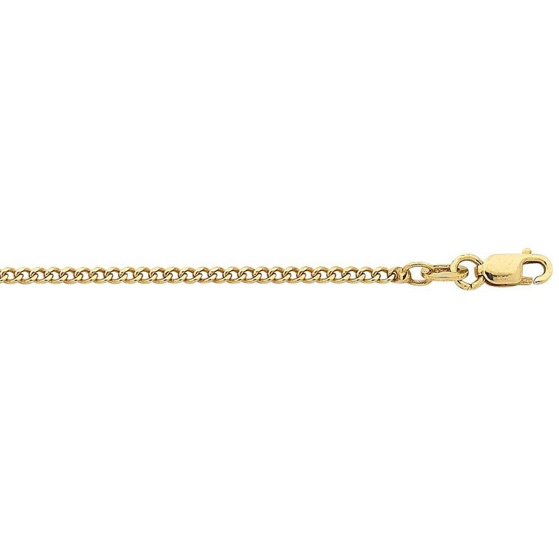 9ct Yellow Gold Curb Necklace 50cm Necklaces Bevilles 