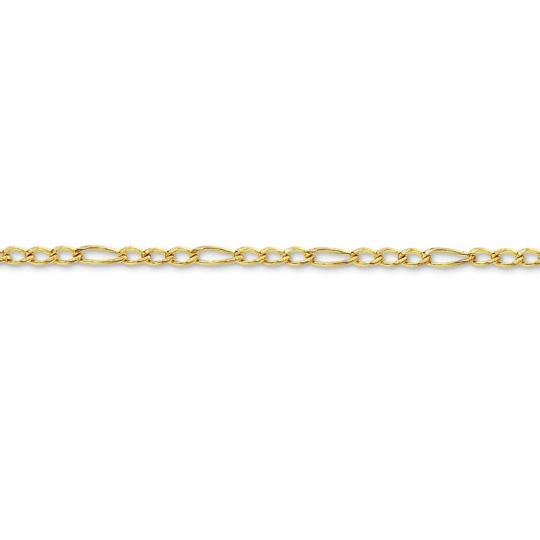 40cm 9ct Yellow Gold Figaro Chain Necklace