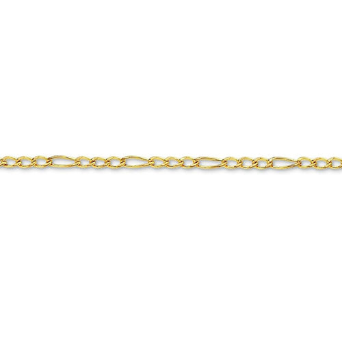 55cm 9ct Yellow Gold Figaro Chain Necklace Necklaces Bevilles 