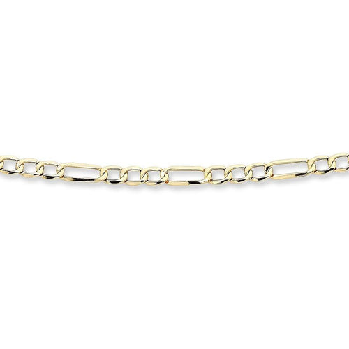 9ct Yellow Gold 1/3 Figaro Necklace Necklaces Bevilles 