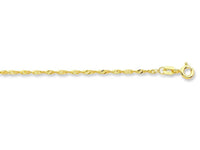 9ct Yellow Gold Singapore Chain Necklace 45cm Necklaces Bevilles 