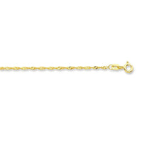 9ct Yellow Gold Singapore Chain Necklace 55cm Necklaces Bevilles 