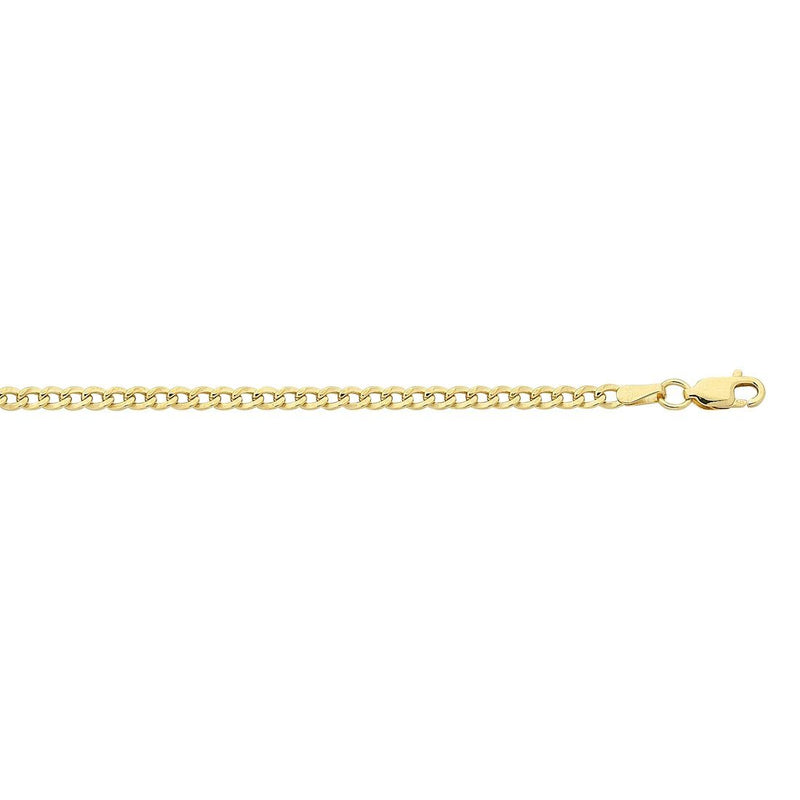 9ct Yellow Gold Curb 60cm Necklace Necklaces Bevilles 