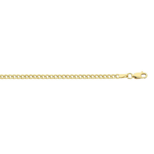 9ct Yellow Gold Curb 65cm Necklace Necklaces Bevilles 