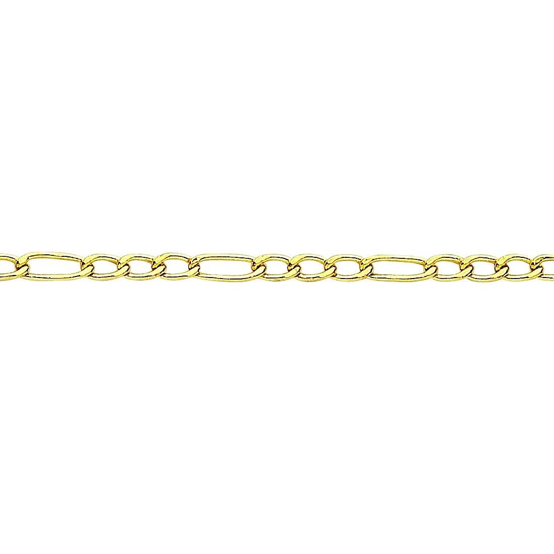 9ct Yellow Gold Figaro Necklace 45cm Necklaces Bevilles 