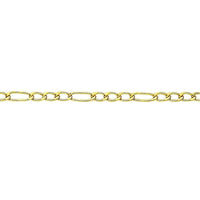 9ct Yellow Gold Figaro Necklace 45cm Necklaces Bevilles 