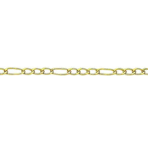 9ct Yellow Gold Figaro Necklace 45cm Necklaces Bevilles 