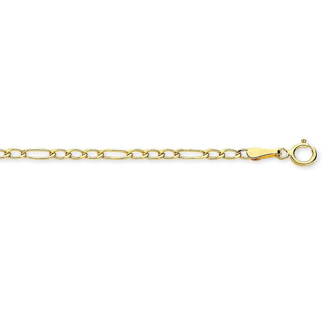 9ct Yellow Gold Figaro Necklace 50cm Necklaces Bevilles 