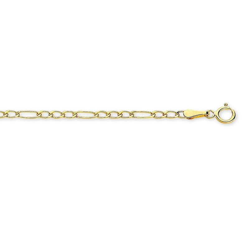 9ct Yellow Gold Figaro Necklace 50cm Necklaces Bevilles 