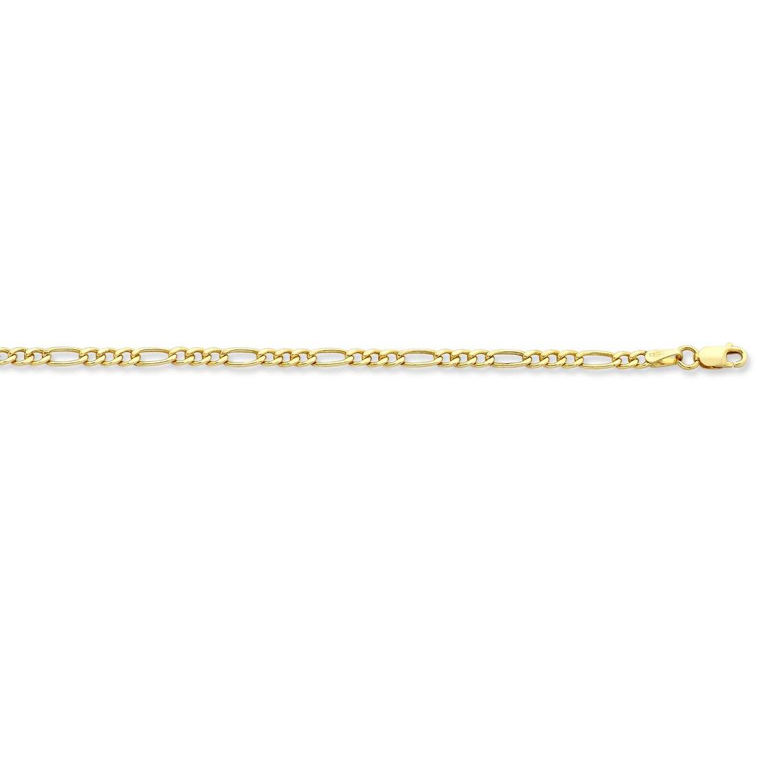 9ct Yellow Gold 3/1 Figaro Necklace Necklaces Bevilles 