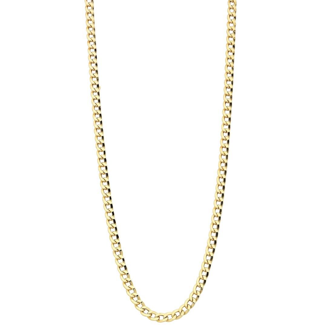 9ct Yellow Gold Hollow Curb Necklace Necklaces Bevilles 