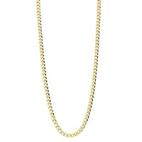 9ct Yellow Gold Hollow Curb Necklace 55cm Necklaces Bevilles 