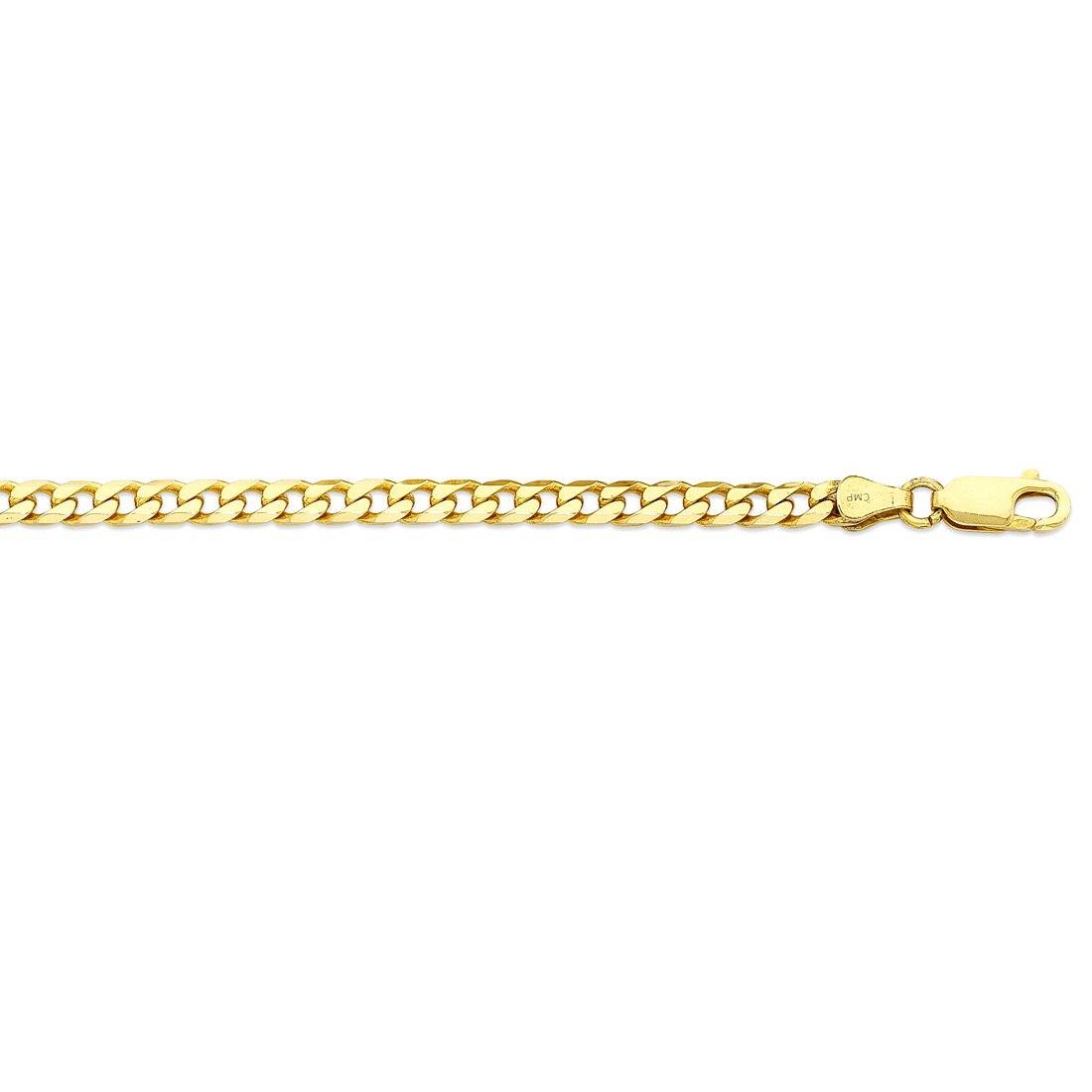 9ct Yellow Gold Solid Concave Curb Necklace Necklaces Bevilles 