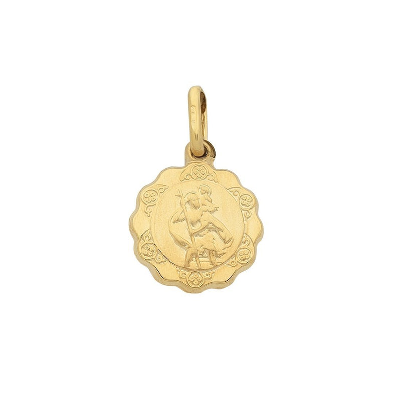 9ct Yellow Gold St Christopher Medal Necklaces Bevilles 