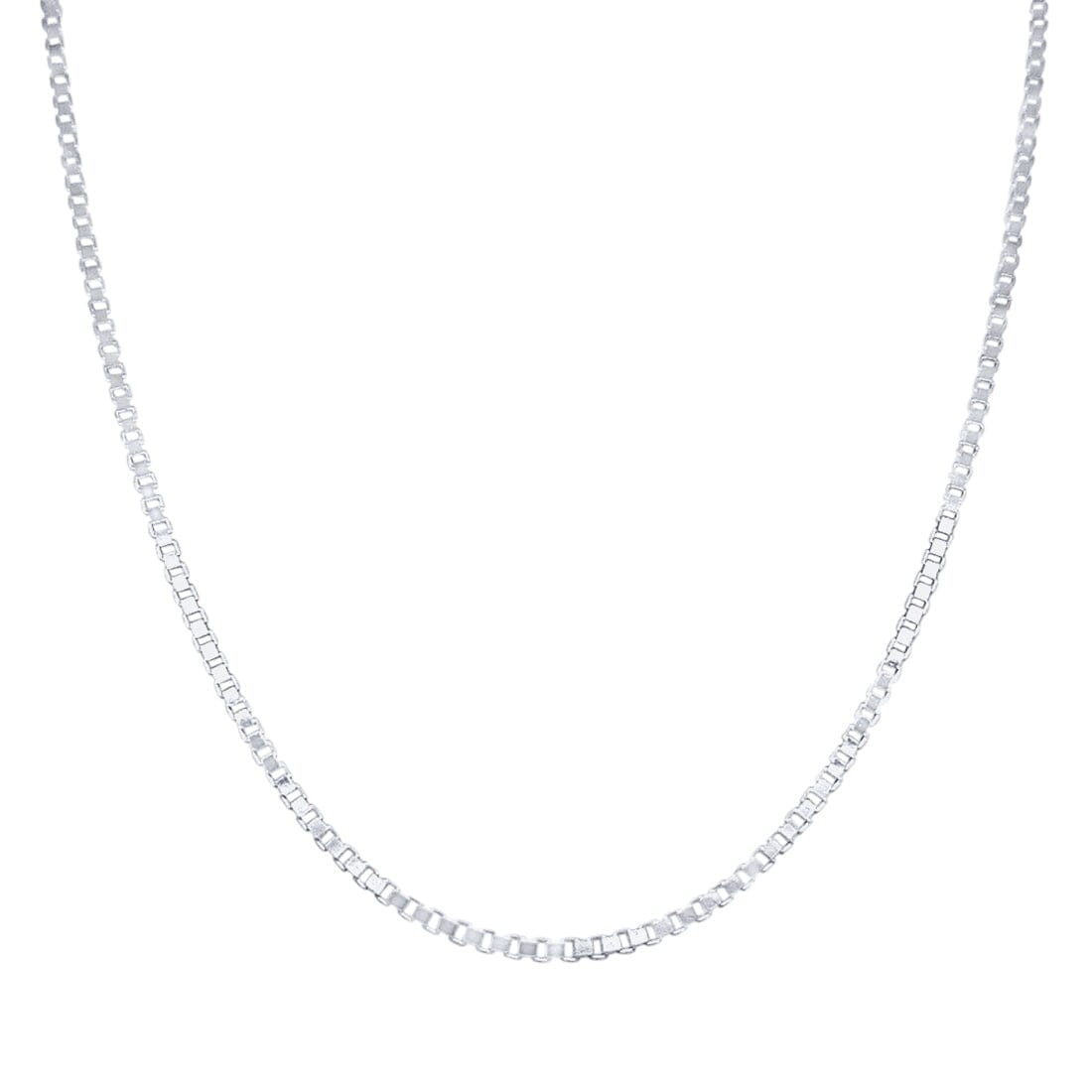 Sterling Silver Wide Box Chain Men's Necklace Necklaces Bevilles 