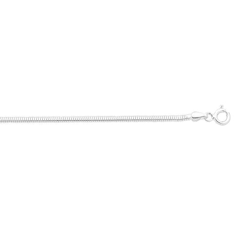 Sterling Silver 45cm Herringbone Necklace Necklaces Bevilles 
