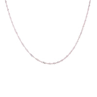 Sterling Silver 45cm Singapore Twist Chain Necklace