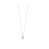 Sterling Silver Pink Cubic Zirconia Heart Necklace Necklaces Bevilles 