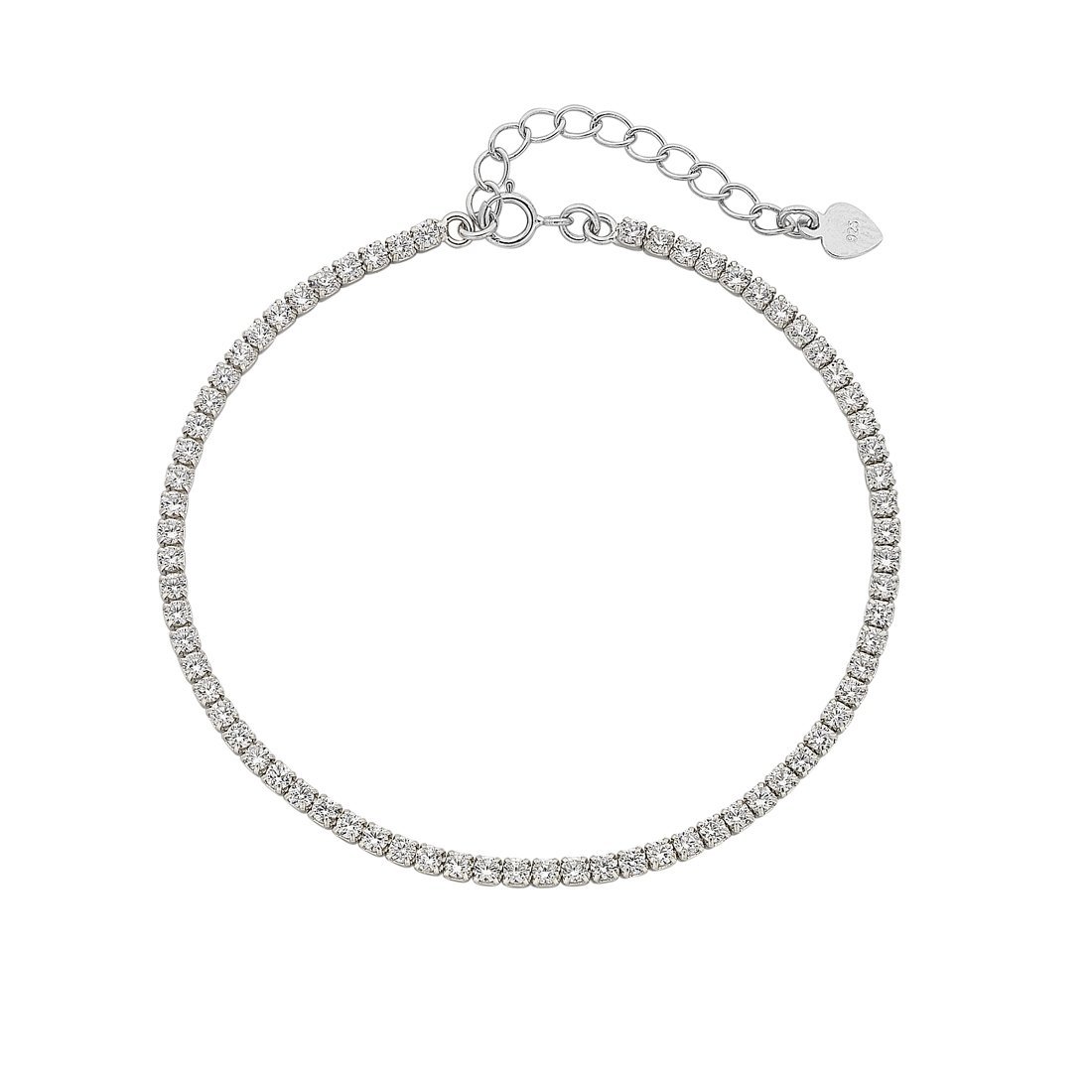 Sterling Silver Cubic Zirconia Tennis Bracelet Bracelets Bevilles 