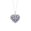 Sterling Silver Cubic Zirconia Heart Locket Necklace Necklaces Bevilles 