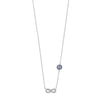 Sterling Silver Cubic Zirconia Infinity and Evil Eye Necklace Necklaces Bevilles 