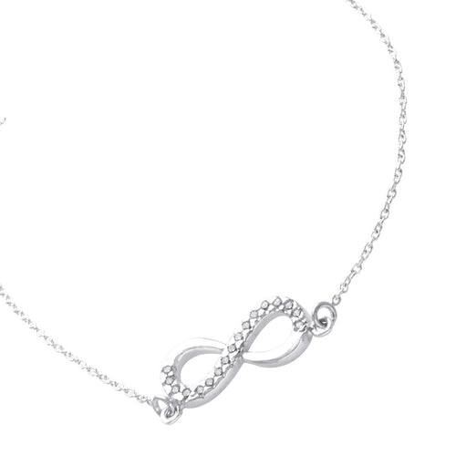 Sterling Silver Infinity Belcher Necklace Necklaces Bevilles 