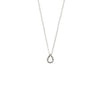 Sterling Silver Cubic Zirconia Claw Set Tear Drop Necklace Necklaces Bevilles 
