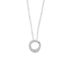 Sterling Silver Cubic Zirconia Open Circle Necklace Necklaces Bevilles 