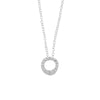 Sterling Silver Cubic Zirconia Open Circle Necklace Necklaces Bevilles 