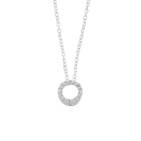 Sterling Silver Cubic Zirconia Open Circle Necklace Necklaces Bevilles 