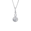 Sterling Silver Cubic Zirconia Loop Drop Necklace Necklaces Bevilles 