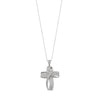 Sterling Silver Cubic Zirconia Large Cross Necklace Necklaces Bevilles 