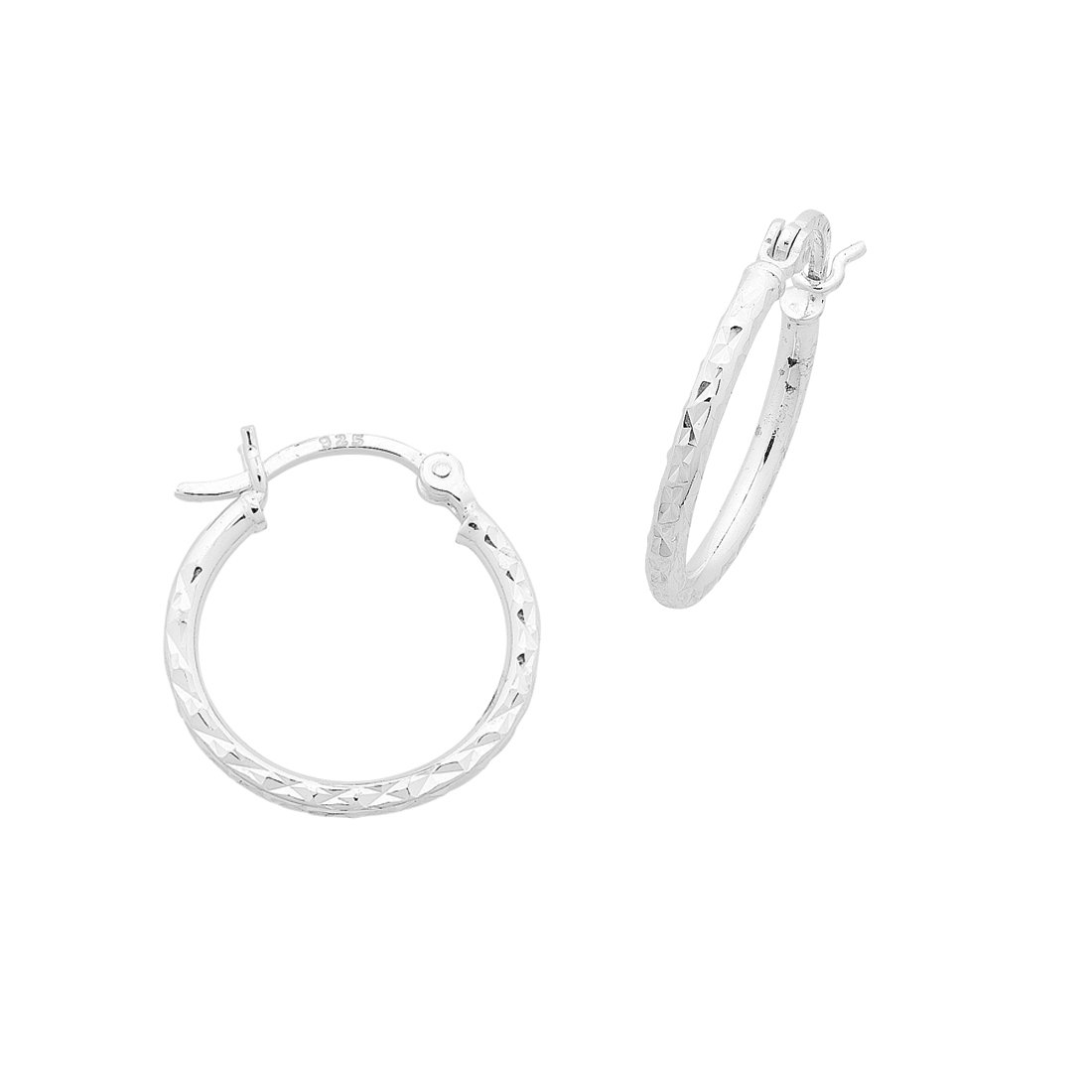 Sterling Silver 20mm Hoop Earrings Earrings Bevilles 