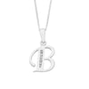 Sterling Silver Cubic Zirconia Initial Necklace Necklaces Bevilles 