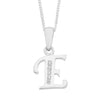 Sterling Silver Cubic Zirconia Initial Necklace Necklaces Bevilles 