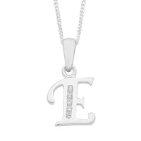 Sterling Silver Cubic Zirconia Initial Necklace Necklaces Bevilles 