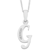 Sterling Silver Cubic Zirconia Initial Necklace Necklaces Bevilles 