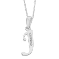 Sterling Silver Cubic Zirconia Initial Necklace Necklaces Bevilles 