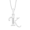 Sterling Silver Cubic Zirconia Initial Necklace Necklaces Bevilles K 