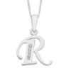 Sterling Silver Cubic Zirconia Initial Necklace Necklaces Bevilles R 