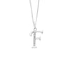 Sterling Silver Cubic Zirconia Initial Necklace - Most Initials Available Necklaces Bevilles F 