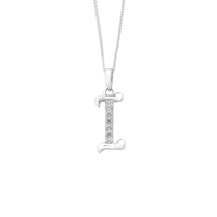 Sterling Silver Cubic Zirconia Initial Necklace - Most Initials Available Necklaces Bevilles I 