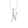 Sterling Silver Cubic Zirconia Initial Necklace - Most Initials Available Necklaces Bevilles N 