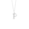 Sterling Silver Cubic Zirconia Initial Necklace - Most Initials Available Necklaces Bevilles P 